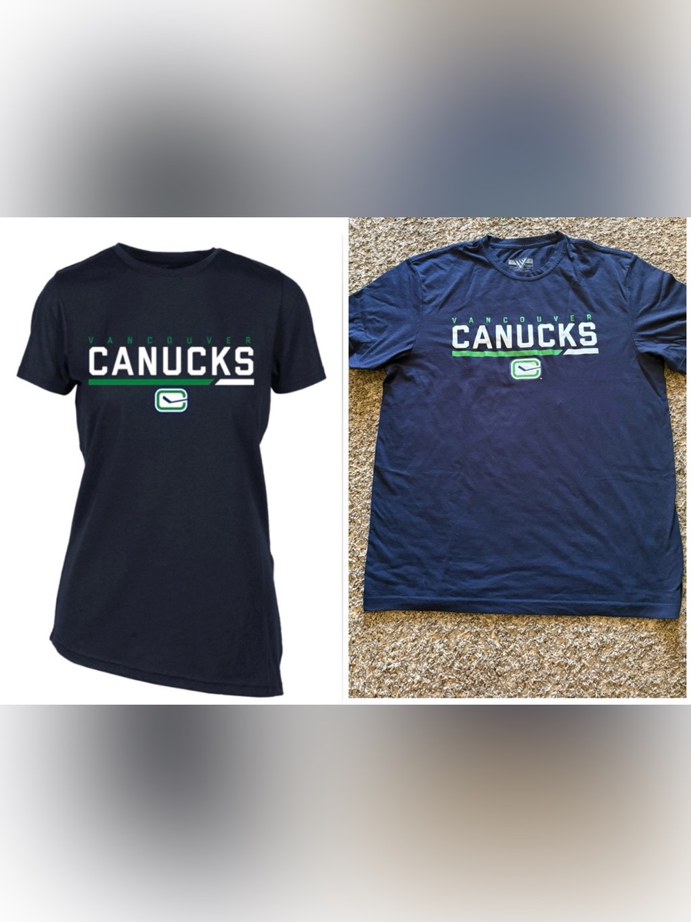 2 pcs Vancouver Canucks Navy T-Shirt